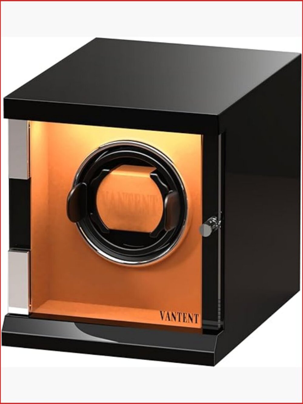 Single Watch Winder With Led Lighting, Quiet Motor, Patent Design